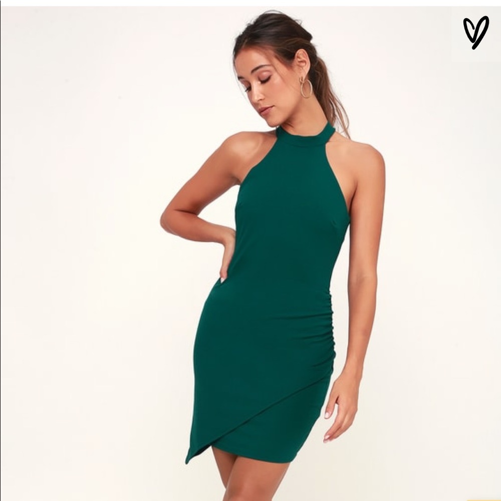 NWT Lulus You Can’t Ruche Love body con dress